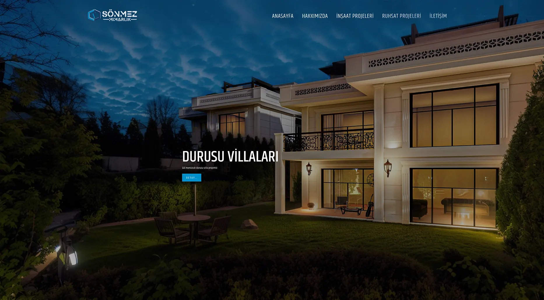Sönmez Mimarlık için Özel Tasarlanmış Web Sitesi